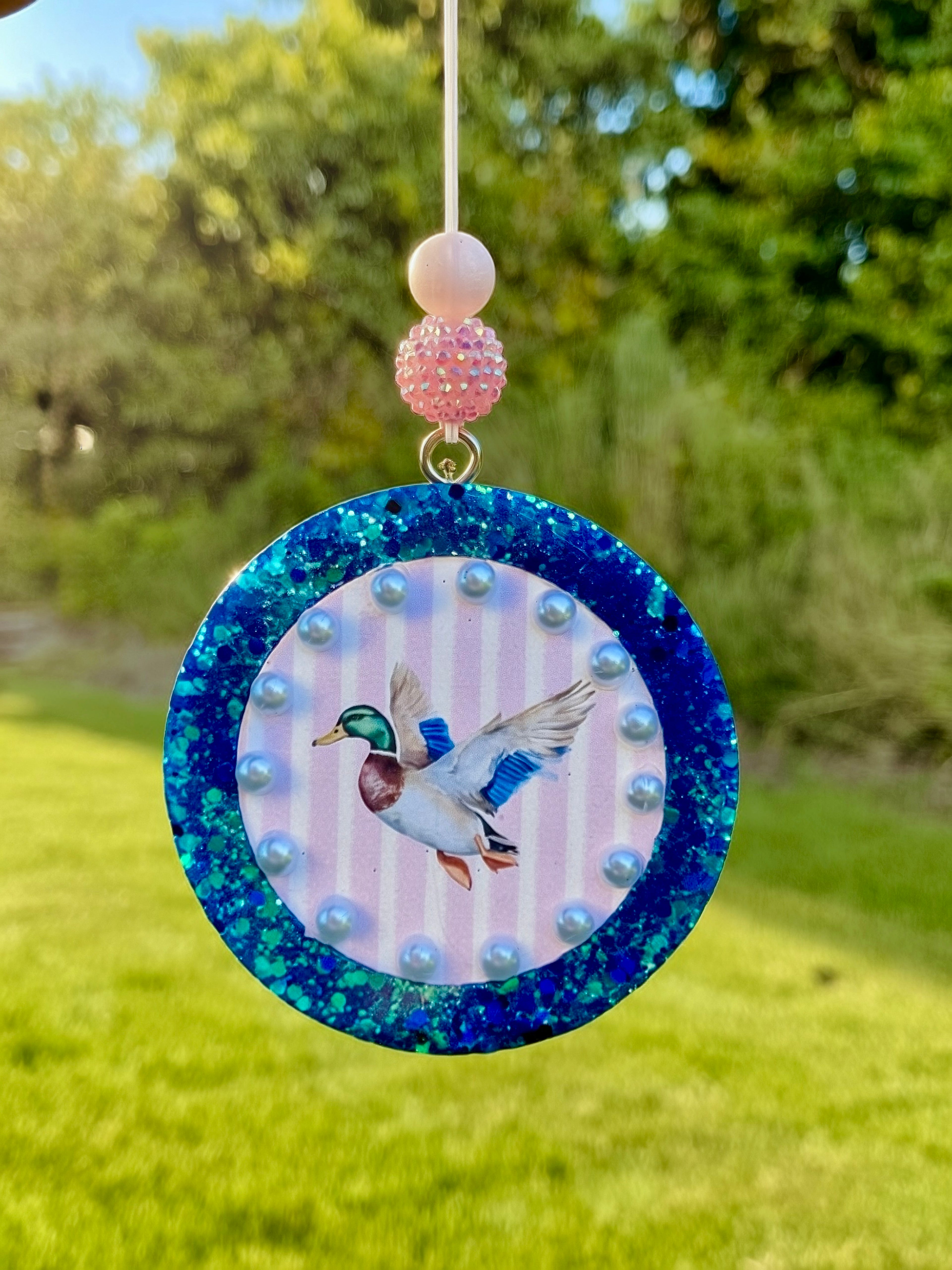 Pink Pearl Mallard Car Freshie