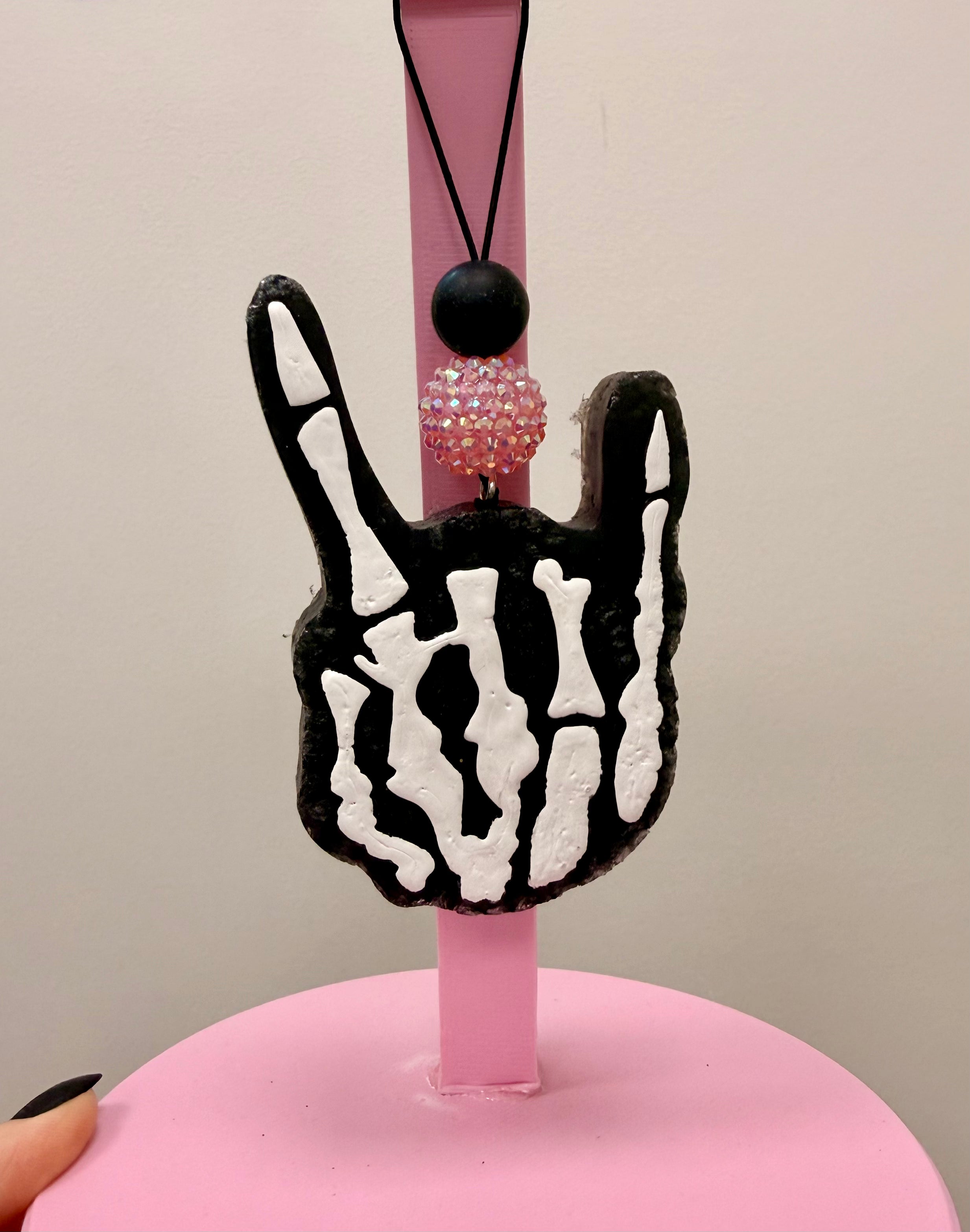 “Rock-On” Skeleton Hand Car Freshie